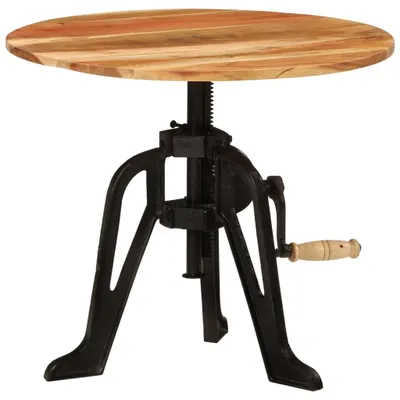 Image de Table d'appoint 60x(42-62) cm Bois massif d'acacia et fonte