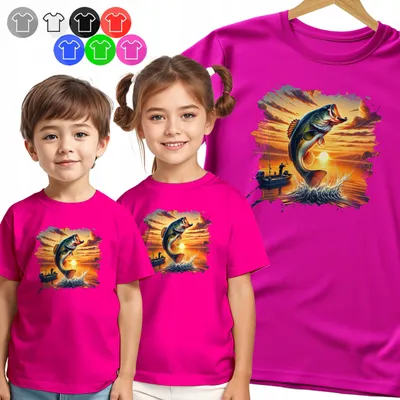 Produktbild von Kinder T-Shirt - WĘDKARSTWO ZACHÓD SŁOŃCA ŁÓDŹ für Kinder - S