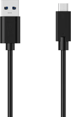 Zdjęcie produktu dla Ewent EC1034, 1,8 m, USB A, USB C, USB 2.0, Czarny