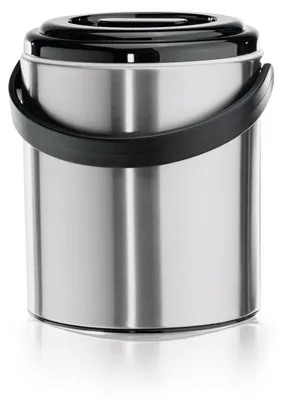 Obrázok produktu pre Súprava vedierka na ľad s kliešťami, Ø 14 cm, výška 17,5 cm, 1,6 litra, nerezová oceľ, plast