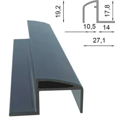 Produktbild von Renoplast Aluminium Traufprofil W10 Belüftungsboden, Abschlussprofil, Graphit