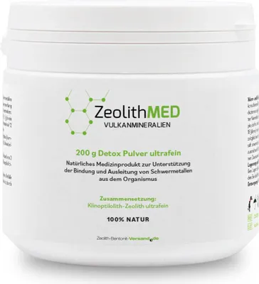 Produktbild von Zeolith MED Detox Pulver ultrafein 200g - Medizinprodukt