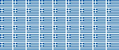 Produktbild von Mini Aufkleber Set - Pack glatt - 20x12mm - selbstklebender Sticker - Fahne - Griechenland - Flagge / Banner / Standarte fürs Auto, Büro, zu Hause und die Schule - 54 Stück