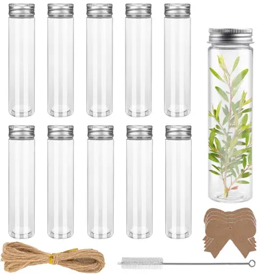 Productafbeelding van 12 Stuks Reageerbuisjes 110ml, Reageerbuis met Schroefsluiting