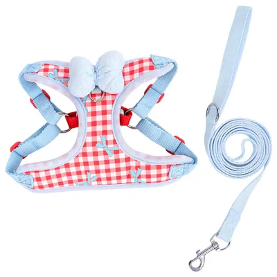 Produktbild von Welpen Geschirr, Hundegeschirr mit Griff, Atmungsaktive Hundeweste für Kleine und Mittlere Hunde, Rot, M
