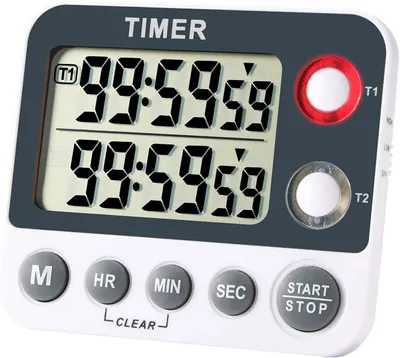 Produktbild von Digitaler Küchen-Timer Mit Magnet, Großes LCD-Display, 2-Kanal-Zählung Bis 99 Stunden