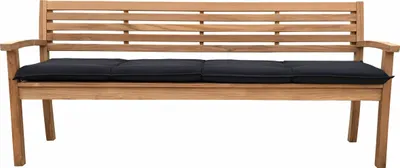 Produktbild von Grasekamp Kissen Gartenbank 191x46x8cm Anthrazit  Gartenmöbel Bank Auflagen