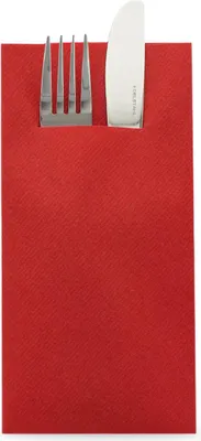 Produktbild von Sovie HORECA Besteckserviette Rot aus Linclass® Airlaid 40 x 40 cm, 1/8 Falz, 75 Stück