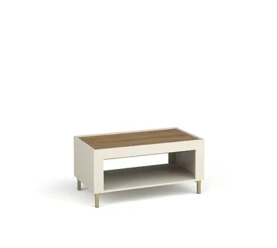 Produktbild von Couchtisch MORANO Wohnzimmertisch mit Schublade und Ablagefach, Moderner Sofatisch mit Stauraum, Design Couchtisch für Wohnzimmer Kaffeetisch Kaschmir