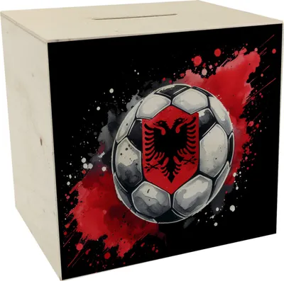 Produktbild von Fußball Albanien Spardose aus Holz