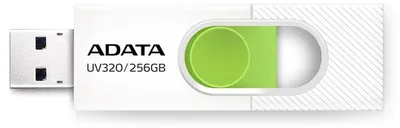 Produktbild von ADATA UV320, 256 GB, USB Typ-A, 3.2 Gen 1 (3.1 Gen 1), 100 MB/s, Dia, Grün, Weiß