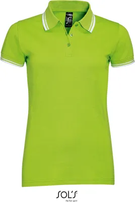 Produktbild von SOLs 00578 | Damen Polo Shirt Pasadena - Farbe: Lime/White - Größe: M