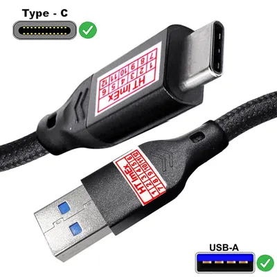 Produktbild von USB 3.2 zu USB C kabel 1m Typ C Schnellladekabel Nylon für Samsung Xiaomi iPhone