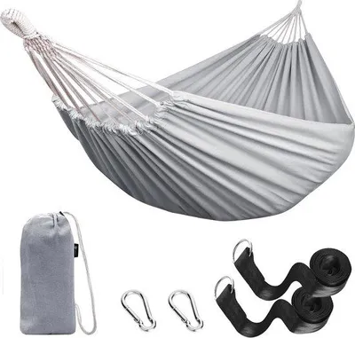 Zdjęcie produktu dla Leżak ogrodowy, bawełna, dla kilku osób, 210 x 150 cm, nośność do 200 kg, przenośny z torbą transportową, na taras, podwórko i do ogrodu