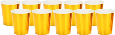 Image de 20 gobelets en carton à boire, gobelet compostable, jus recyclable pour fête, café, thé, or
