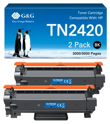 Toner kompatibel Brother TN2420, 2er-Pack Schwarz