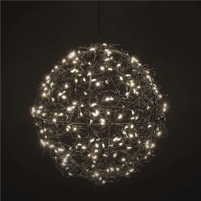LED vánoční koule – 200 LED, venkovní i vnitřní, teplá bílá
