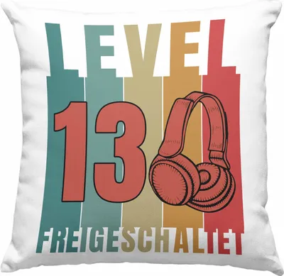 Produktbild von Trendation - 13. Geburtstag Junge Lustige Gamer Deko-Kissen mit Füllung 40x40 Zocker Geschenk Gamer Gamergirl Geschenkidee Geburtstag 13er Geburtstag (Grün)