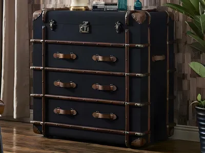 Produktbild von Kommode im Koffer Stil – Vintage Design, Stauraum & Retro Flair