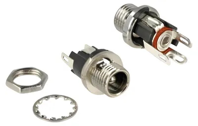 Produktbild von DeLOCK 89911, DC, Schwarz, Nickel, Kunststoff, Nickel/Gold, 2,5 mm, 5,5 mm