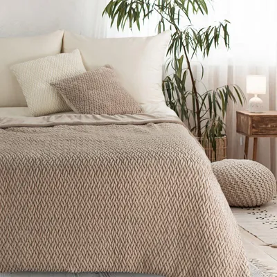 Immagine prodotto di Morbida coperta KAYLA beige 130 cm x 160 cm