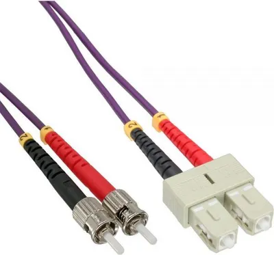 Productafbeelding van InLine® 82502P LWL Duplex Kabel, SC/ST, 50/125µm, OM4, 2m