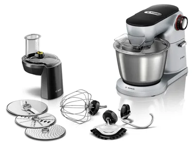 Zdjęcie produktu dla Bosch MUM9D33S11, 5,5 l, Czarny, Srebrny, Obrotowy, 1 m, Stal nierdzewna, Metal