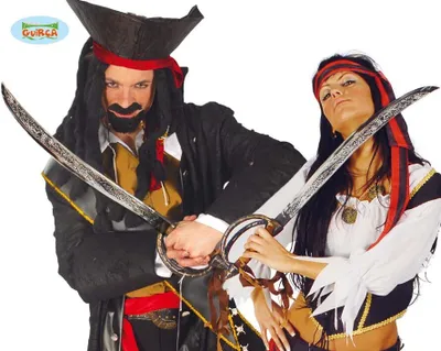 Produktbild von Piraten Abenteuer Schwert Dekoration 70 cm Fasching Karneval Party Accessoire Kostümzubehör Rollenspiel, Farbe: Silber