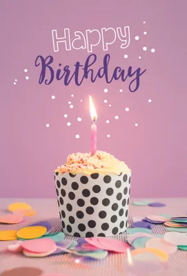 Produktbild von Geburtstag Happy Birthday Törtchen Glückwunschkarte mit Umschlag