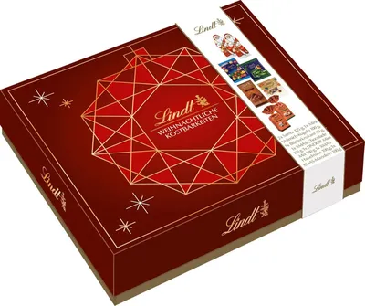 Produktbild von Lindt Weihnachtliche Kostbarkeiten in einer passenden Box 920g
