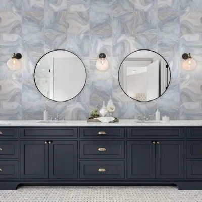 Imagen del producto de Adhesivos para azulejos, efecto mármol, 20x20 cm, 10 unidades, para cocina y baño