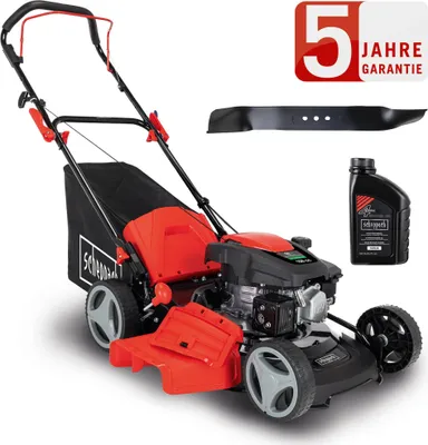 Produktbild von Scheppach Benzin Rasenmäher MP150-46 5IN1 3,5 PS Breite 46cm + Öl + 2. Messer