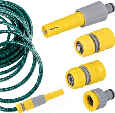 Obrázek produktu pro KOTARBAU® Zahradní hadicová přípojka sada 4 kusů 1/2" PVC nastavitelná rychlospojka pro zahradní postřikovače kohoutková přípojka vodovodní stopspojka pro zahradní hadici zahradní hadice 1/2 palce