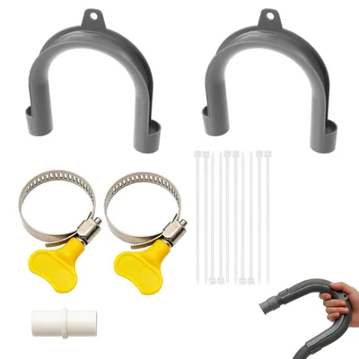Ablaufschlauchhalter-Set, 15-teilig, für Waschmaschine & Spüler