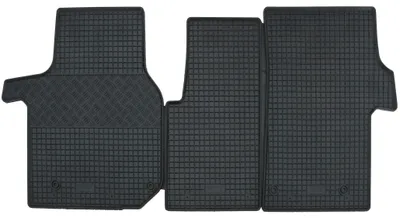 Gummifußmatten Set 3-teilig für VW Crafter (2017-) + MAN TGE (2017-), schwarz