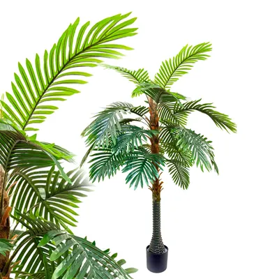 Produktbild von Cycuspalme mit Topf 150 cm künstlich wie echt Kunstpalme Cycaspalme Kunstbaum Deko