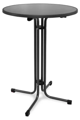 Produktbild von Beautissu Outdoor Stehtisch Bellini, klappbar, Ø80cm, Schwarz