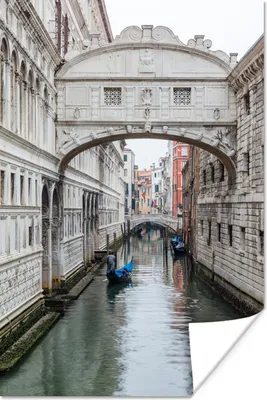 Produktbild von MuchoWow® Poster Venedig - Brücke - Boot 20x30 cm - Papierdruck