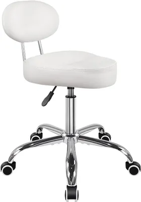 Immagine prodotto di Sedia da lavoro con schienale, regolabile in altezza da 50 a 66 cm, rivestita in ecopelle, base stabile, ideale per ufficio e studio