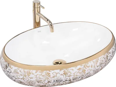 Produktbild von Rea Aufsatzwaschbecken Meryl Oval White Gold