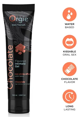 Produktbild von Wassergel für den sexuellen Gebrauch, Geschmack Schokolade, 100 ml, Marke: Orgie