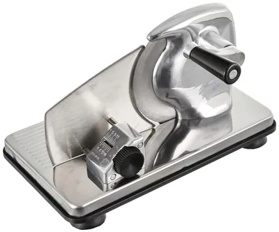Wurstschneidemaschine 200, Edelstahl, mit Saugnäpfen, silber