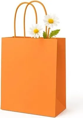 Obrázok produktu pre Papierová taška 180 x 80 x 225 mm, oranžová, na malé darčeky