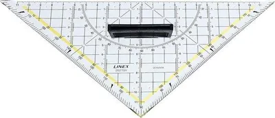 Productafbeelding van Geometrische driehoek met handgreep - 22,5 cm kunststof