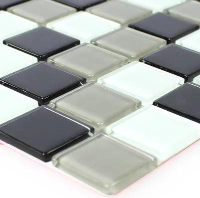 Produktbild von Selbstklebendes Glasmosaik Summer Schwarz Grau
