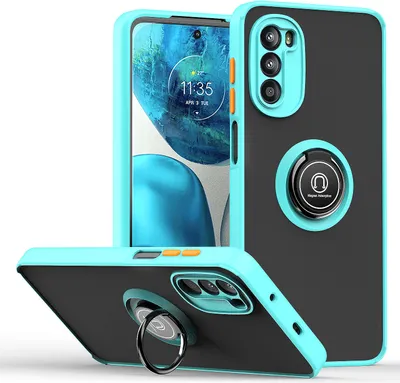Produktbild von Moto G52 Hülle, Ring Halter Ständer Matte Transluzent TPU Rahmen Stoßfest Schutzhülle für Motorola Moto G52
