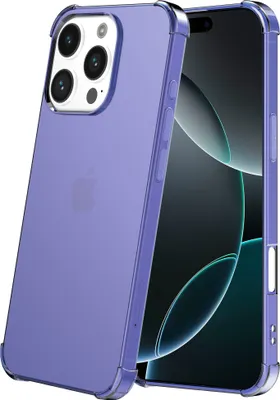 Produktbild von Smartphonica Handyhülle Geeignet für iPhone 16 Pro  Transparente stoßfeste Silikonhülle mit Bumper - stoßfeste Rückseite  Cover Case - Dunkelblau