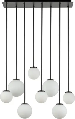 Zdjęcie produktu dla Lampa wisząca dekoracyjna nowoczesna listwa 8 szklanych białych kul Tulia 8xG9 12W Sigma Lighting