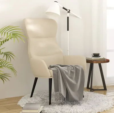 Produktbild von CLORIS Loungesessel Relaxsessel Wohnzimmersessel Creme Stoff, 8,05 kg