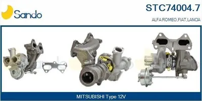 Produktbild von Turbolader SANDO STC74004.7 ALFA ROMEO FIAT LANCIA für FIAT 500 (312)